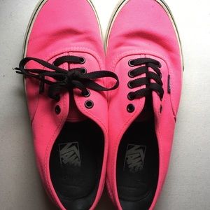 Used hot pink vans tennis shoes